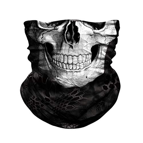 JOEYOUNG Skull Face Mask UV Sun Mask Dust Neck Gaiter Bandana Headwear –